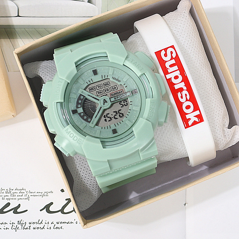 Quartz watch for girls, Korean version, simple and trendy Suprsok, not waterproof, casual and trendy, sporty large dial for men pic 20