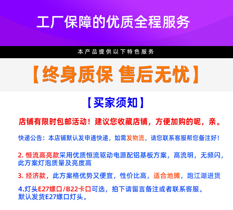 厂家批发led灯泡大功率三防节能灯e27/b22塑料灯泡高富帅球泡灯详情1