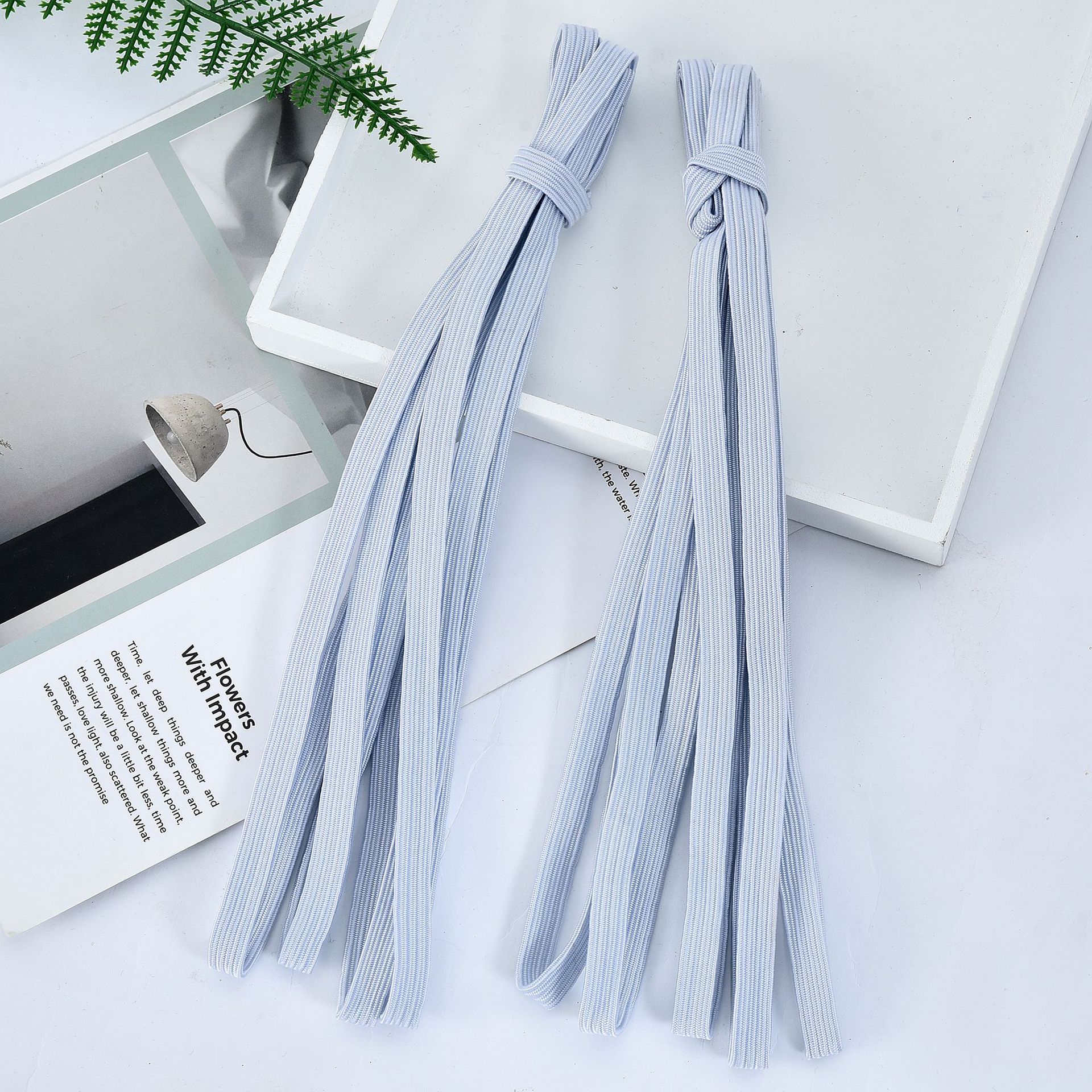 High-elasticity colored latex trouser straps: 0.7mm- 1.2cm, with a slightly flat elastic band, double-layer elastic band at the waist pic 10