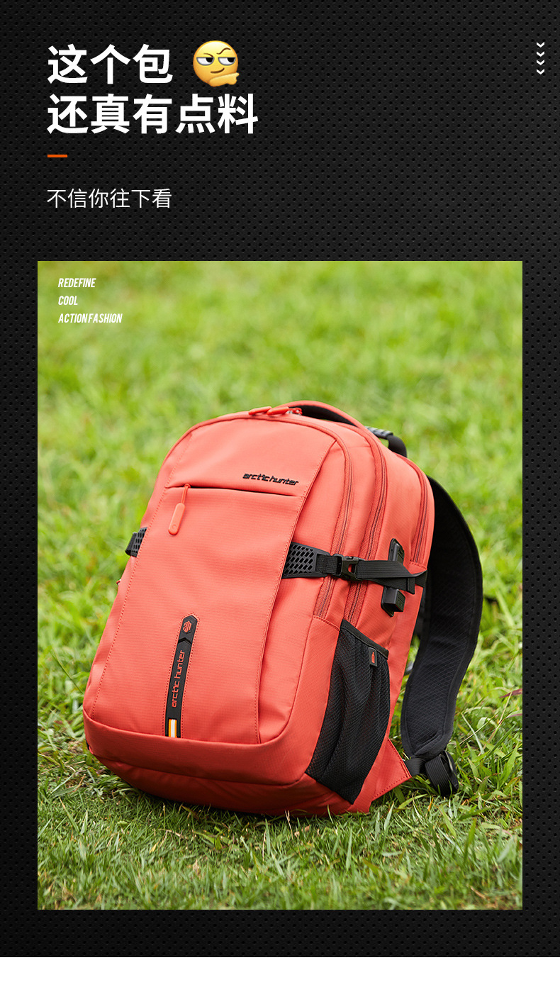 跨境大容量多功能双肩包户外旅行背包商务防盗防水电脑包运动男包详情5