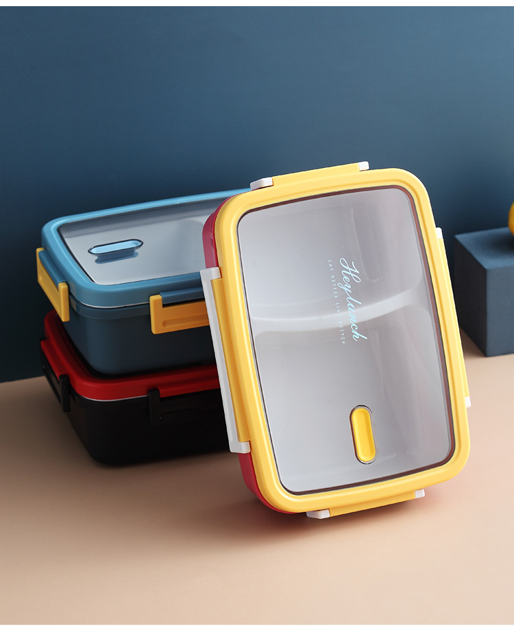 Nordic ins bento box, Morandi color compartments lunch box, microwave oven fitness, office, student lunch box, lunch box pic 17