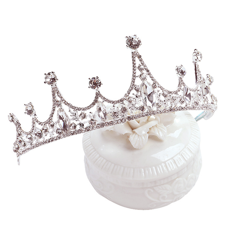 Nuevo estilo venta directa de fábrica tiara para niños tiara para niñas aros de pelo de cristal espectáculo de cumpleaños para niños accesorios de boda pic 8