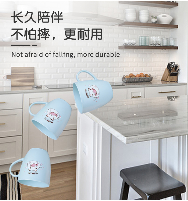 万福卡通刷牙杯漱口杯学生单层塑料口杯详情4