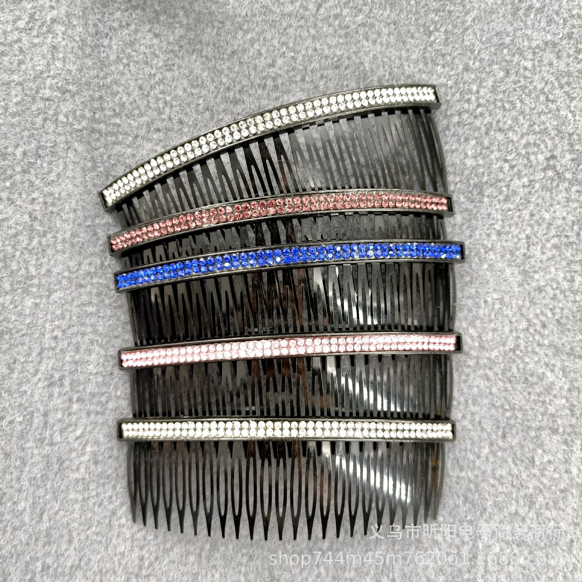 Double-row diamond hair combs, plastic Korean-style insert combs, 2-yuan store wholesale, bangs comb accessories, 1-yuan hair comb wholesale pic 2