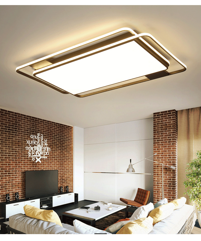 Wholesale led ceiling lights: simple, modern and elegant. New model of home bedroom and living room lights in 2025, rectangular shape pic 8