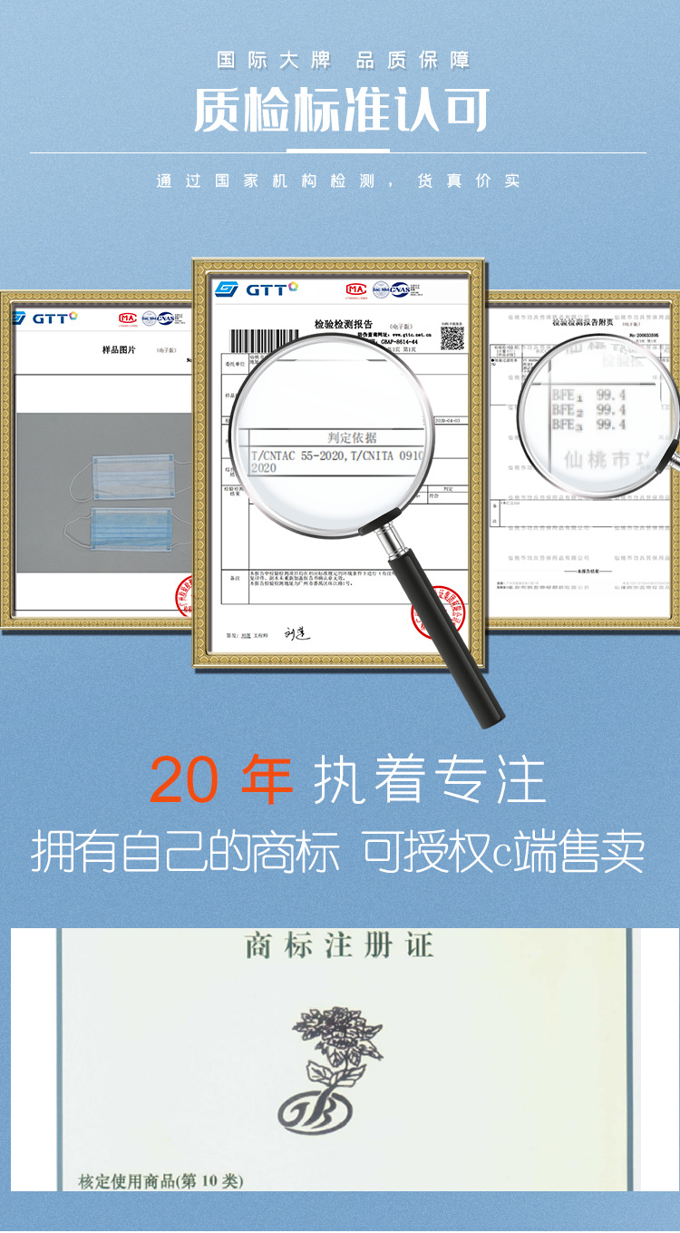 99熔喷仙桃功兵菊花一次性三层口罩民用普通防护日用口罩一次性详情1