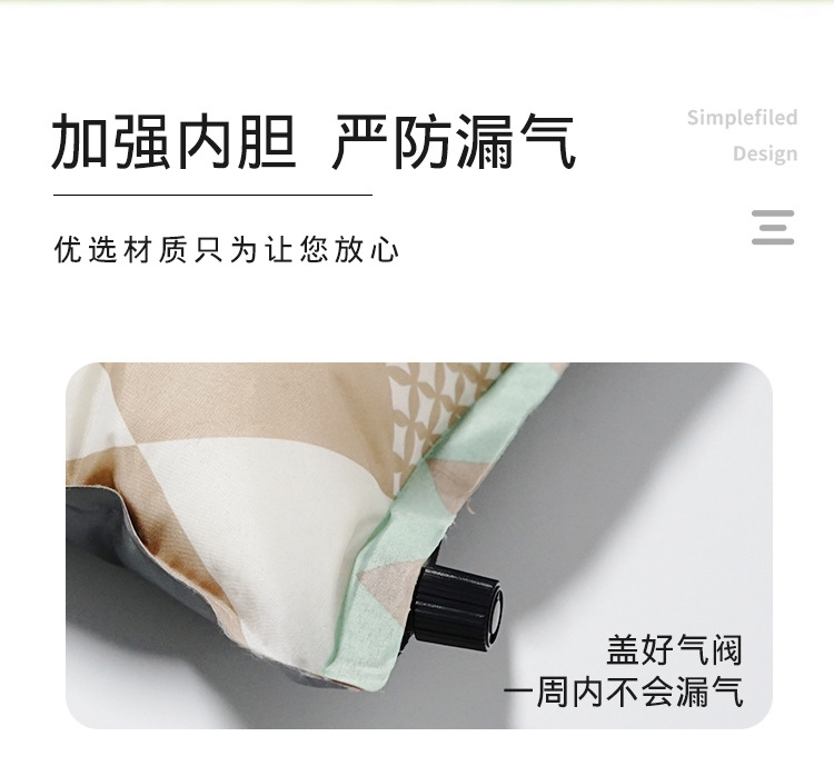 Inflatable ethnic-style printed pillows, sleeping pillows, car travel pillows, backrest pillows, outdoor leisure camping storage air pillows pic 12