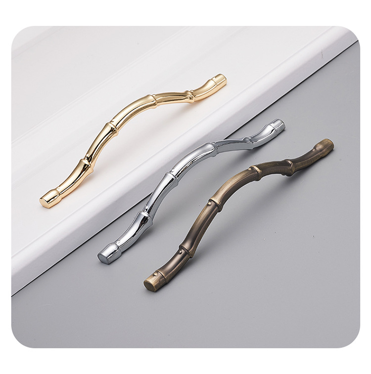 欧卡丽 柜门抽屉跨境浴室柜电视柜竹节拉手 锌合金简约现代拉手详情44