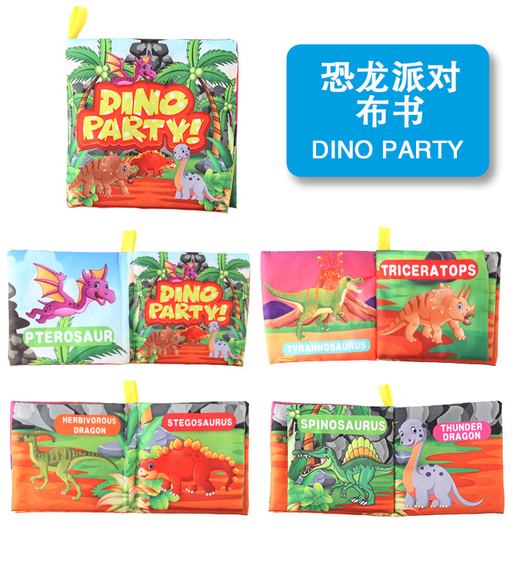 Amazon cross-border 3D baby cloth books, early education toys, English palm books, animal number recognition baby cloth books pic 60