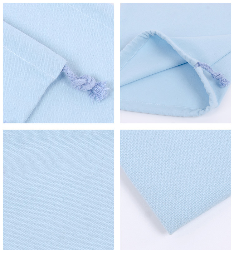 Wholesale and in-stock white drawstring cotton drawstring bags, blank eco-friendly gift packaging, storage canvas drawstring bags pic 57