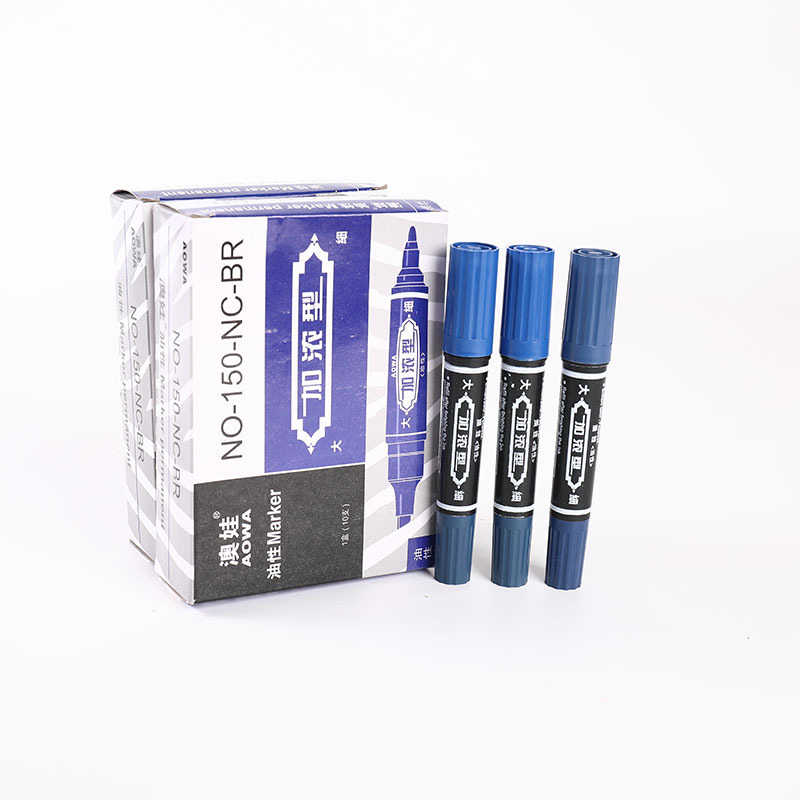 150 double-headed oil-based black marker pen, large-capacity marking color big-headed pen, logistics mark quick-drying marker pen pic 13