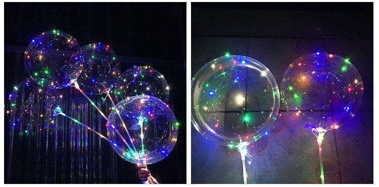LED cartoon illuminated transparent balloon ground promotion night market Hot sale, night light Internet celebrity bubble ball with light, hot product direct sales pic 6