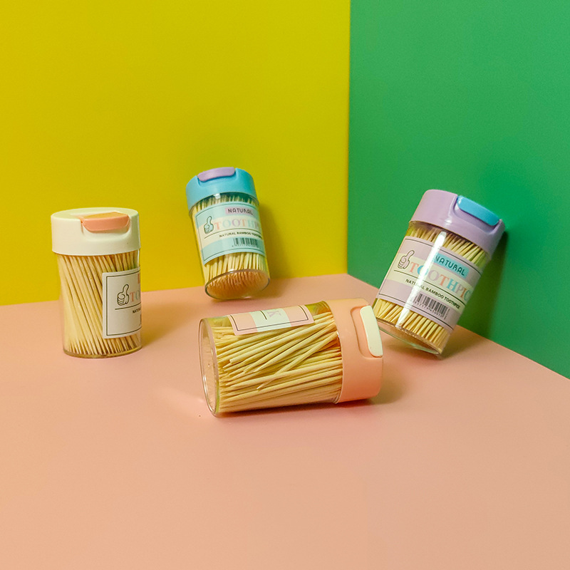 创意牙签筒居家客厅餐桌家用翻盖便携牙签盒牙签罐茶几牙签收纳盒详情12