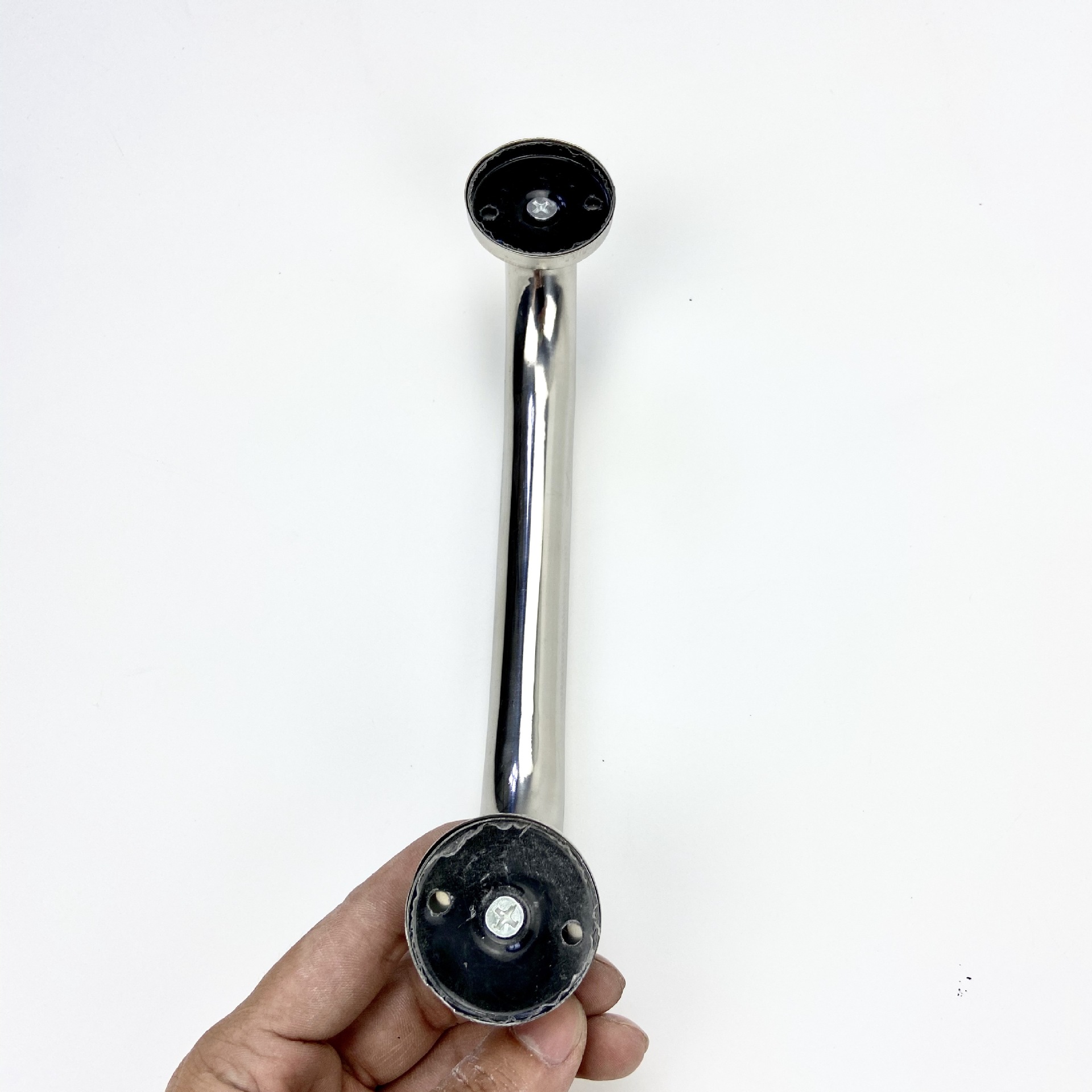 Factory wholesale thickened glass door elbow handles, security door wooden door handles, polished simple stainless steel handles pic 18