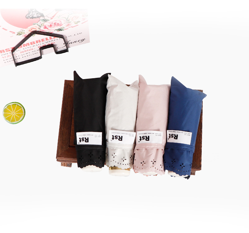 RST Japanese-style creative hollowed-out sunshade umbrella, mini 50% discount pocket sun umbrella for women with color glue sun protection, in stock and in batch pic 8
