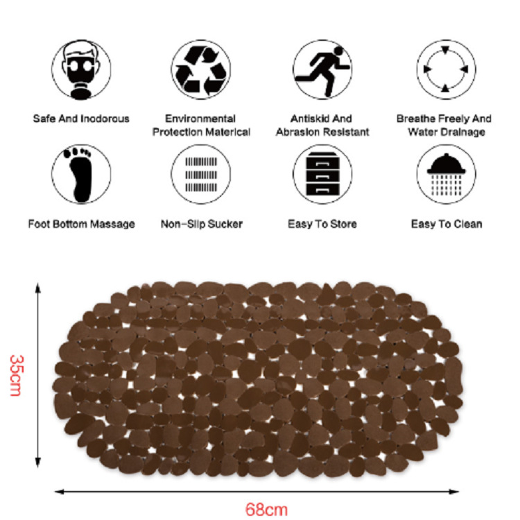 源头厂家定制贝壳石头浴室垫PVC卫生间垫浴缸脚垫详情3