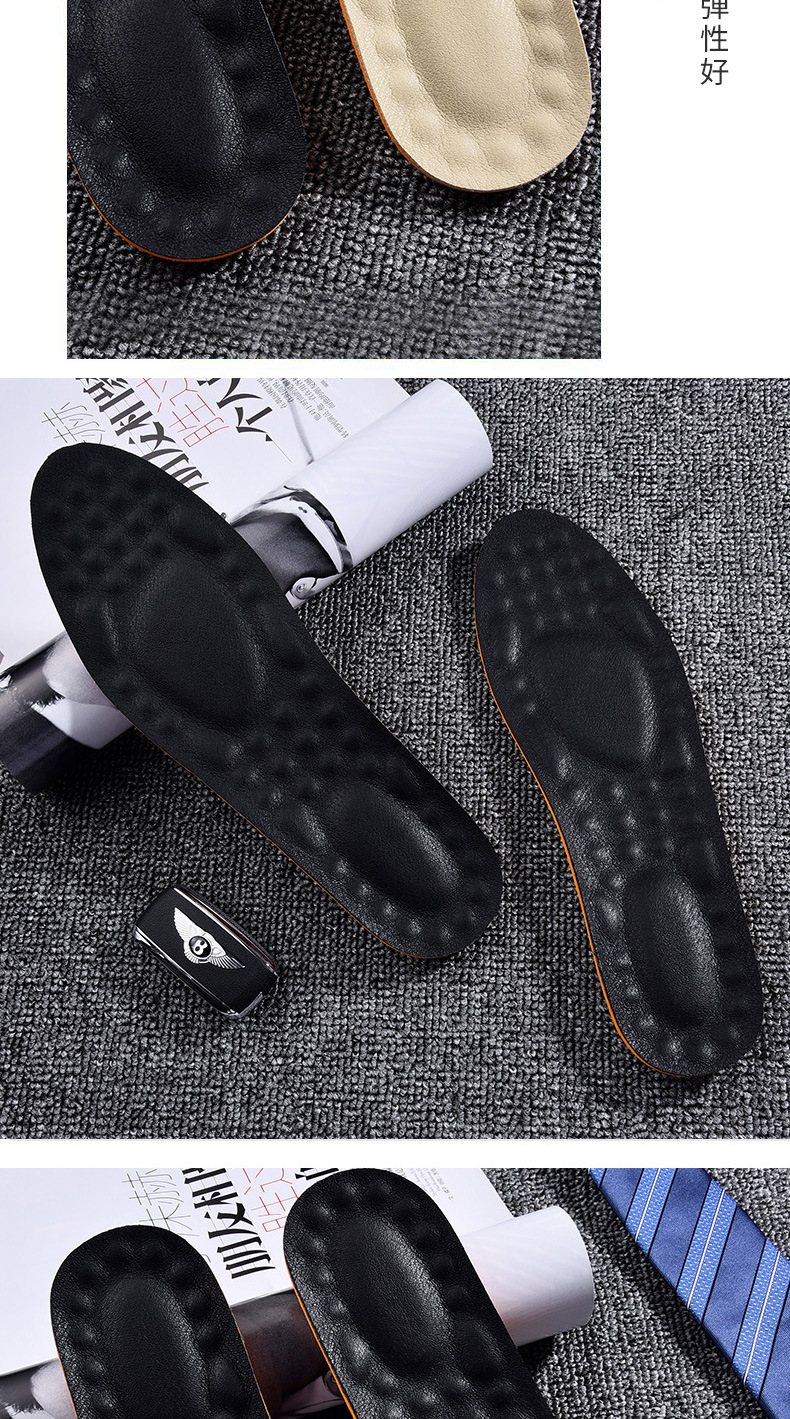 Leather insoles for men and women are breathable, sweat-absorbent, antibacterial, deodorizing, thickened for sports, highly elastic, shock-absorbing, soft, super soft and comfortable pic 10