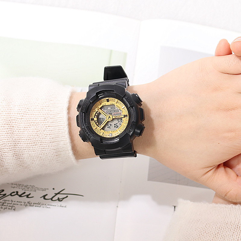 Quartz watch for girls, Korean version, simple and trendy Suprsok, not waterproof, casual and trendy, sporty large dial for men pic 9