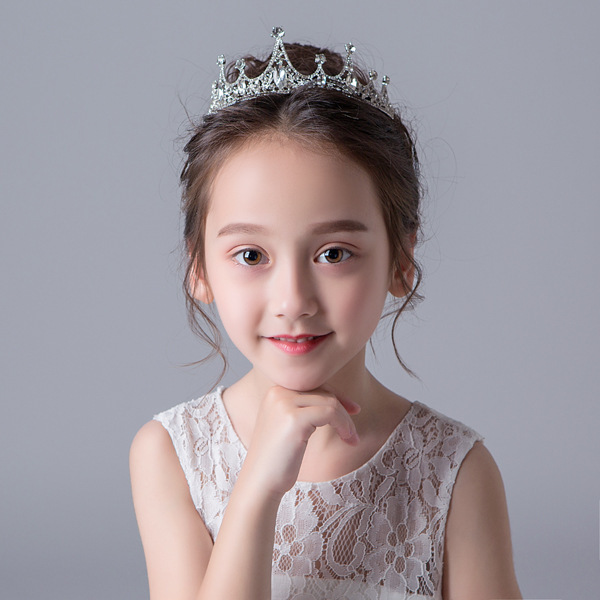 Nuevo estilo venta directa de fábrica tiara para niños tiara para niñas aros de pelo de cristal espectáculo de cumpleaños para niños accesorios de boda pic 14