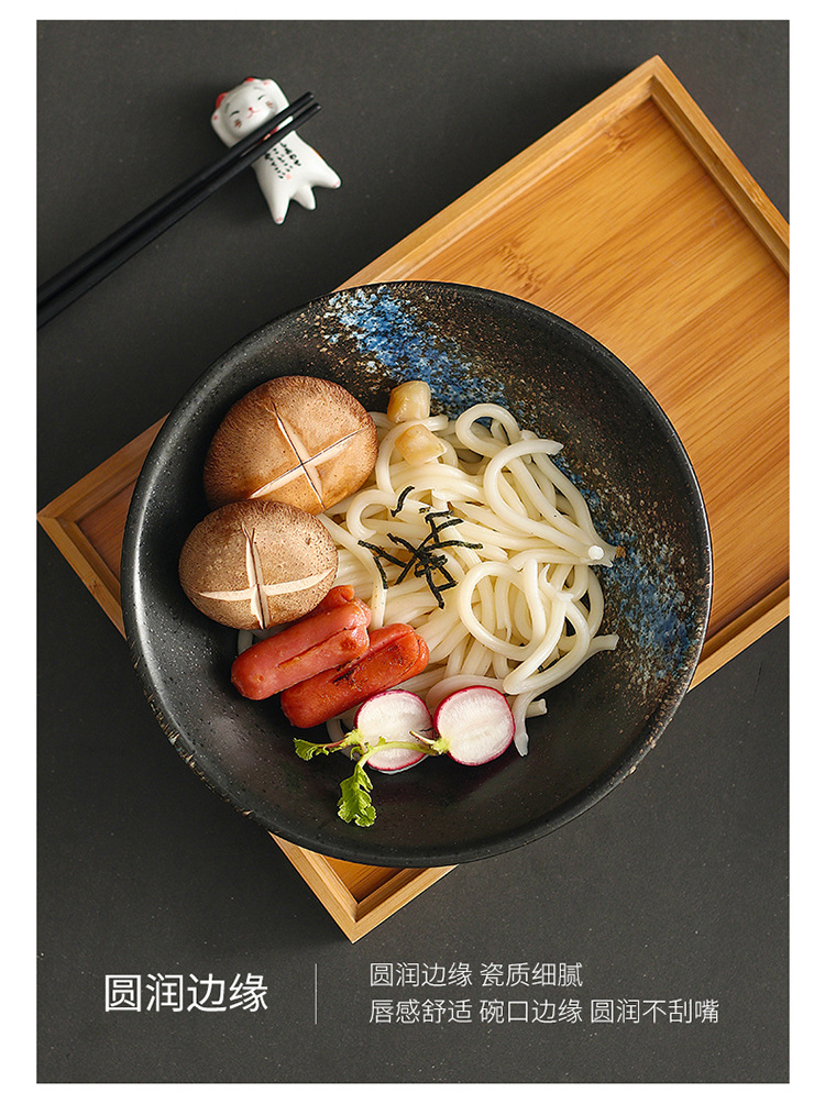 Ramen bowl, Japanese bowl, tableware, noodle bowl, ceramic bowl, commercial rice bowl, bamboo hat bowl, large bowl, spicy hot pot, MAO CAI soup noodle bowl pic 14