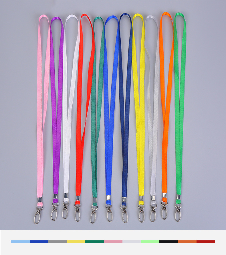 Factory wholesale metal buckle mobile phone card holder lanyards, color polyester ID lanyards, name tags, brand lanyards design pic 6