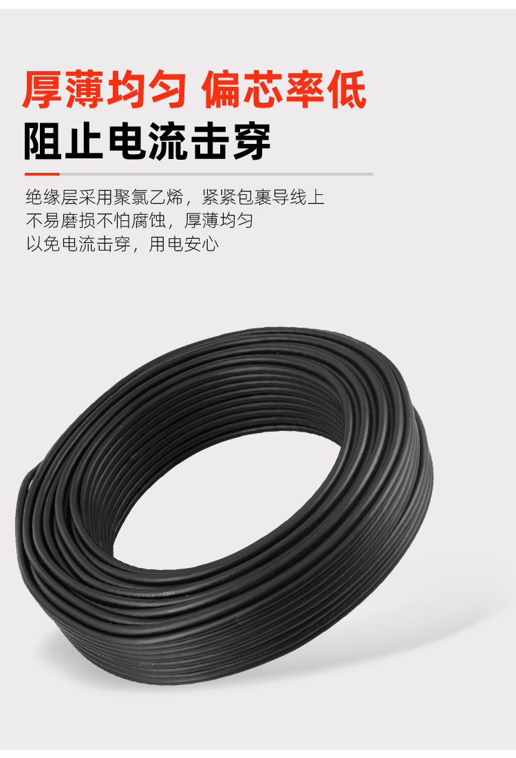 RVV flexible sheathed wire 2-core 1/2.5/4/6 square copper core cable for home decoration project flame-retardant power cord wholesale pic 8