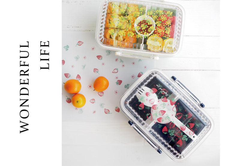 Bangduo -logo Lunch Box, Microwave Oven, Office Worker Lunch Box, single-layer partition, Student Lunch box pic 1