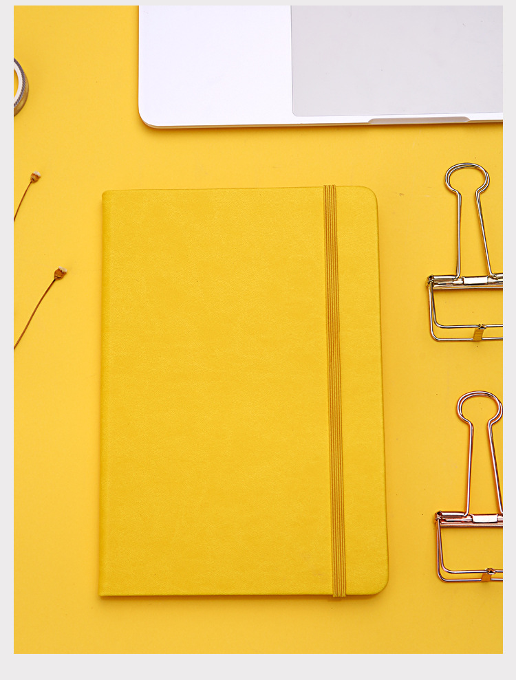 Cross-border exclusive leather notebook a5 with strap, hand-held notebook, logo set A6 notebook, meeting record book pic 4