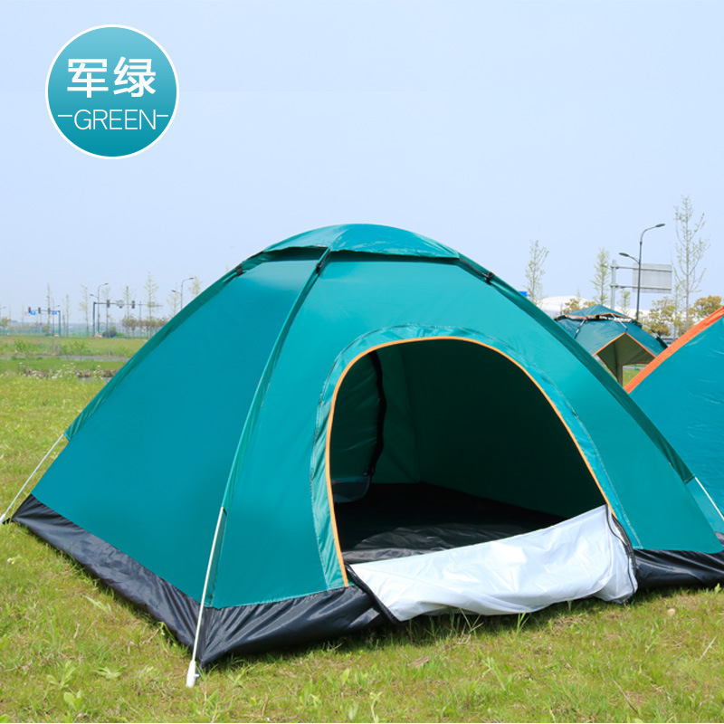 Outdoor camping folding fully automatic tent for 3-4 people, simple and quick opening on the beach, double automatic tent factory direct sales pic 23
