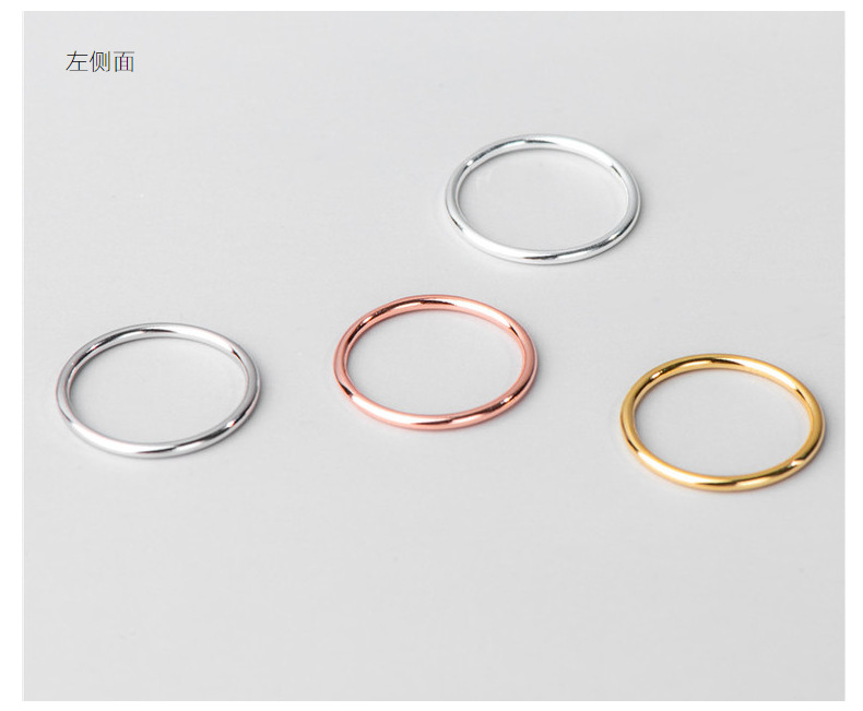 Wholesale S925 sterling silver aperture rings for women, 1.2mm to 1mm fine rings, fashionable band rings, and ring finger joint rings from the manufacturer pic 23