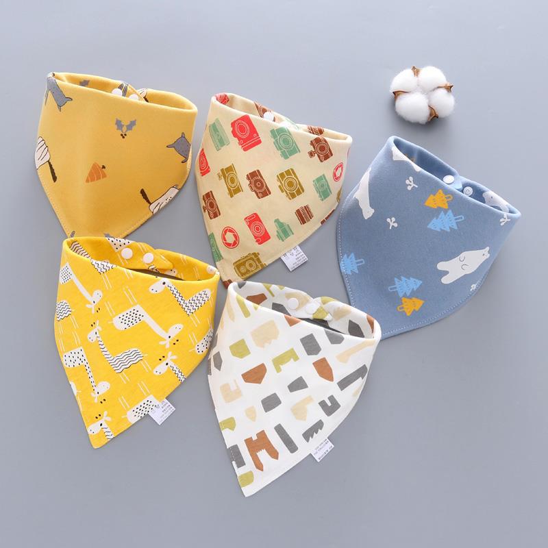 Baby babble toalla baby triangle toalla algodón doble botón impermeable recién nacido babero pañuelo infantil primavera otoño pic 22