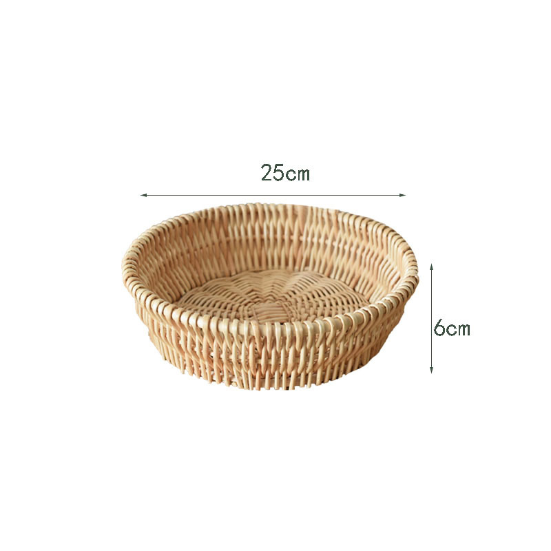 藤编收纳篮水果篮子盘柳编筐糖果点心编织家用馒头筐手工藤编详情6