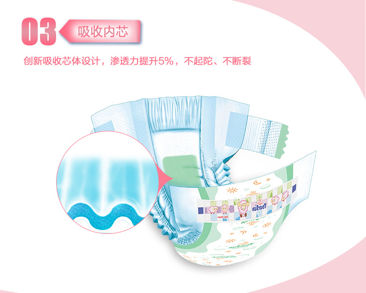 怡儿爽棉柔透气婴儿纸尿裤S/M/L/XL码宝宝尿不湿非拉拉裤详情8