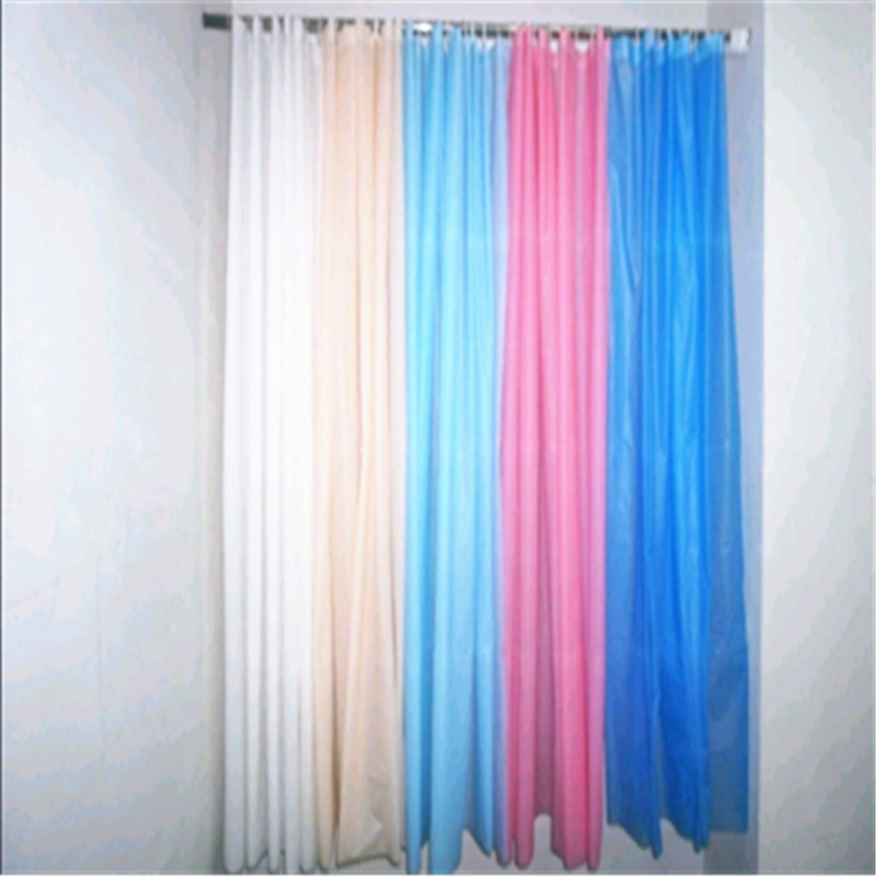 PE single-color/patterned bathroom luxury simple water-blocking shower curtain 180*180CM factory direct sale one piece pic 1