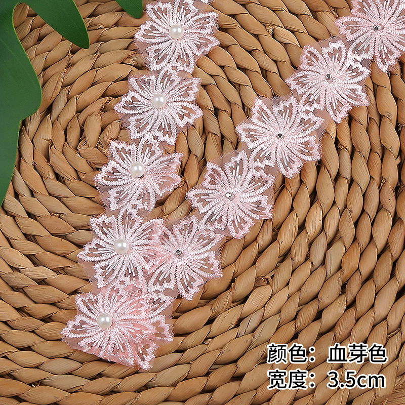 In-stock order of European lace with a width of 3.5cm for wedding lace and accessories. Direct supply from the lace manufacturer pic 5