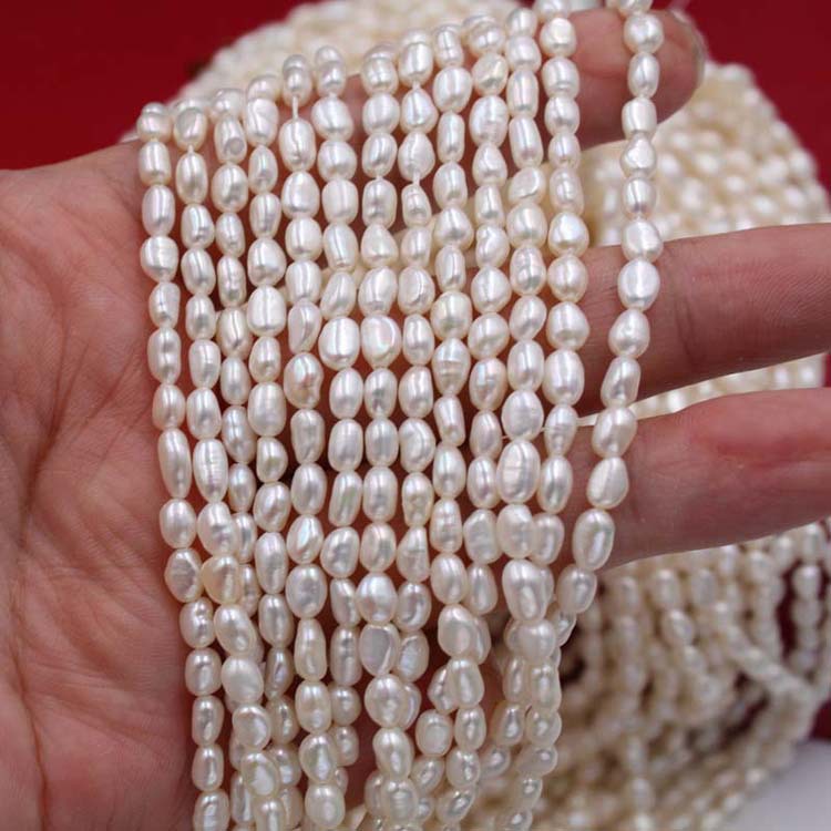 天然淡水珍珠巴洛克强光小石头造型随形直孔珍珠手工diy材料配件详情17