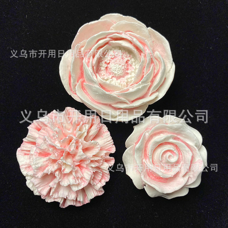 康乃馨山茶花玫瑰花朵雾面硅胶模DIY滴胶石膏蜡烛手机壳装饰摆台详情7