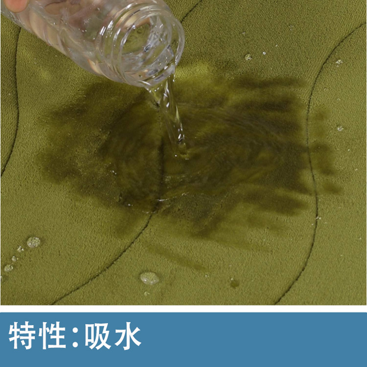 跨境波浪浴室脚垫浴室防滑吸水垫门口蹭垫记忆棉海绵垫卧室详情5