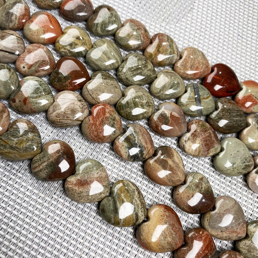 Natural stone, crystal, agate, heart-shaped semi-precious stone, loose beads, various material jewelry beads, necklaces, bracelets and accessories pic 12