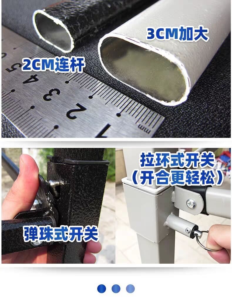 Outdoor advertising sunshade, folding four-corner retractable tent, advertising umbrella, windproof and rainproof, large umbrella for setting up stalls, four-legged tent pic 14