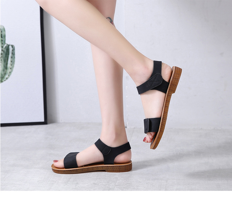 牛筋底凉鞋平底鞋2025夏季新款鞋子学生罗马鞋沙滩鞋软底一字女鞋详情9