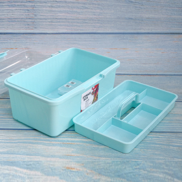 Factory direct sales of plastic portable multi-layer first aid kits, including six-compartment medicine boxes and large family storage medicine boxes pic 7