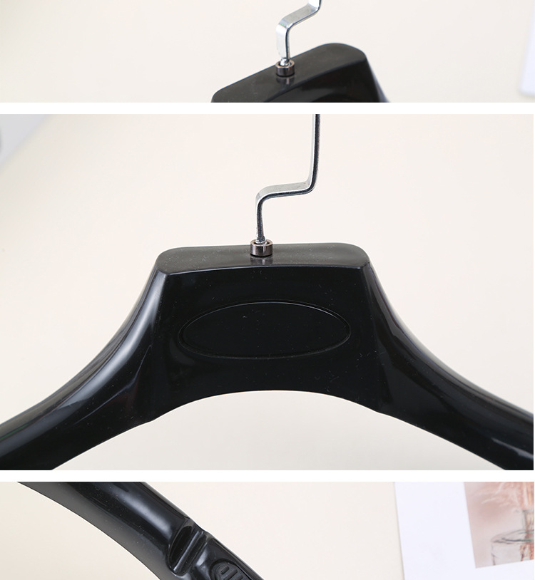 黑白简约时尚塑料折叠衣架儿童植绒衣服架子衣架套装详情10