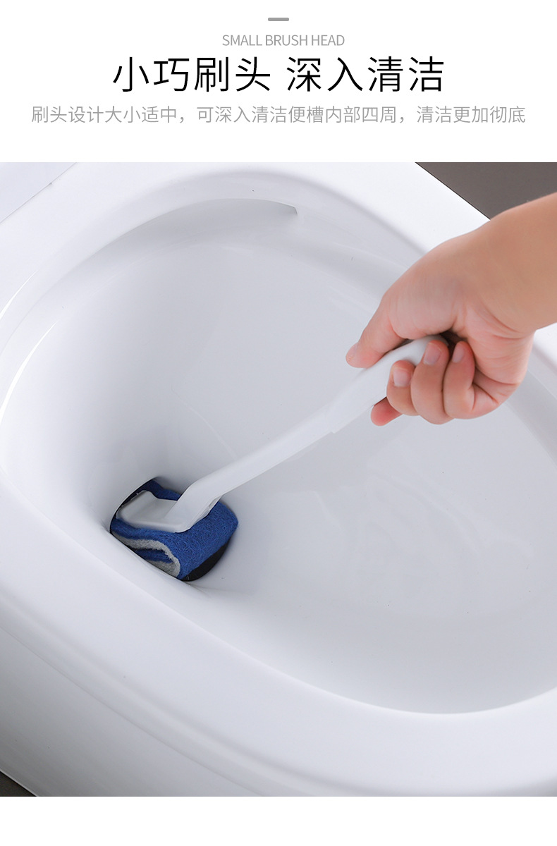 No-rinse toilet brush, no dead corners, soft-bristled creative toilet brush, bathroom cleaning brush, toilet brush set pic 6