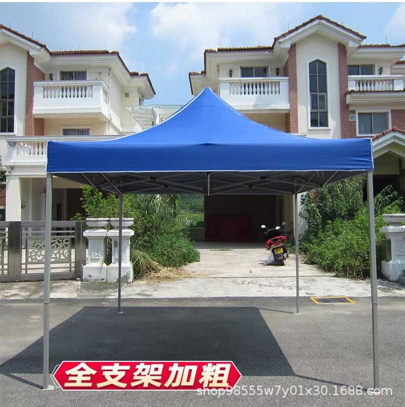 Outdoor advertising sunshade, folding four-corner retractable tent, advertising umbrella, windproof and rainproof, large umbrella for setting up stalls, four-legged tent pic 20