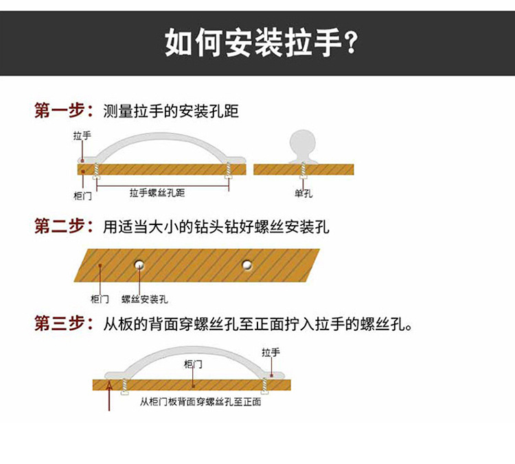 欧式复古橱柜衣柜门拉手美式鞋柜抽屉把手书柜电视柜单孔吊环拉手详情39