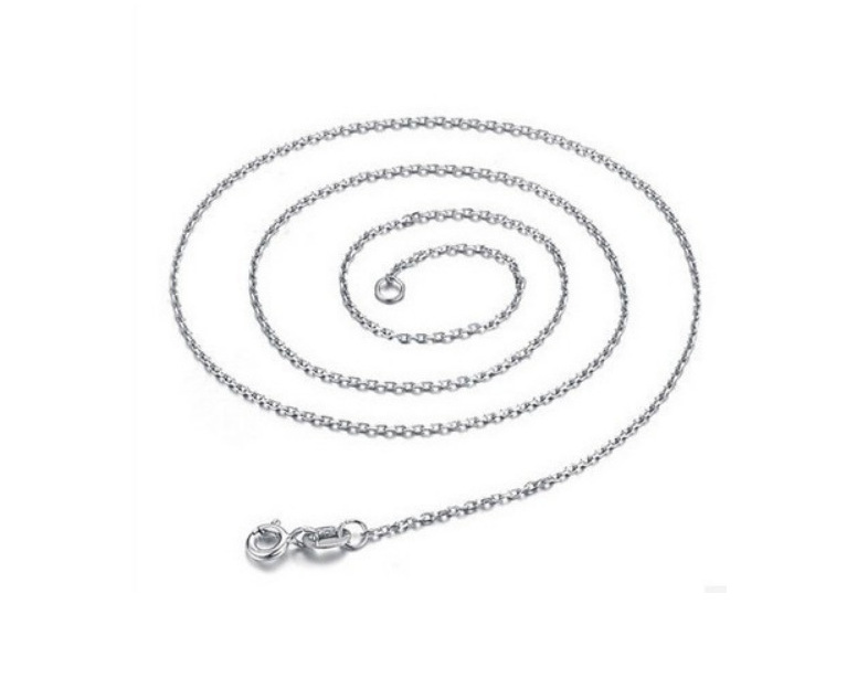 Wholesale 925 sterling silver necklace collarbone chain, O-shaped rose gold single chain, flash O bare chain, plain chain with cross-shaped chain pic 6