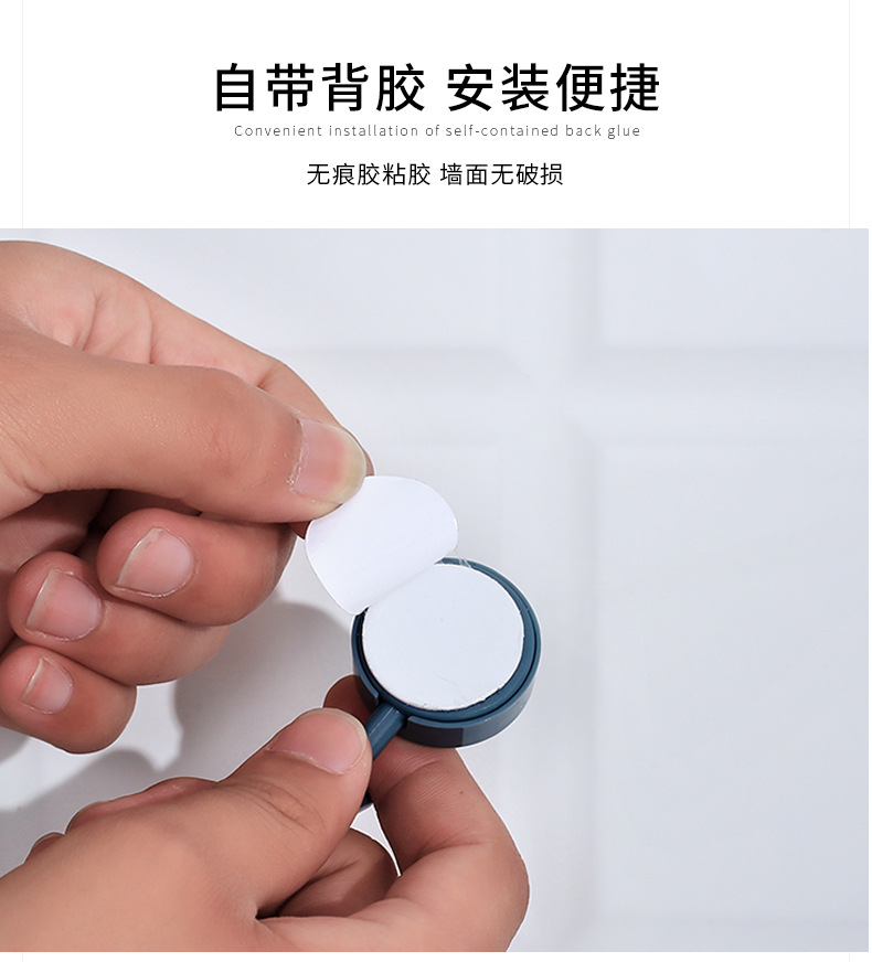 Powerful and cute hooks, Nordic-style kitchen and bathroom hooks, sticky hooks, no need for drilling, wall adhesive, convenient door rear hooks pic 8