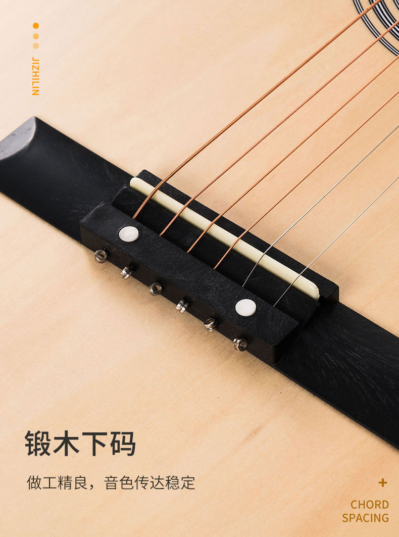 A complete set of 30-inch and 36-inch rounded corner acoustic guitars for students, beginners, and novice acoustic guitars to start practicing pic 17