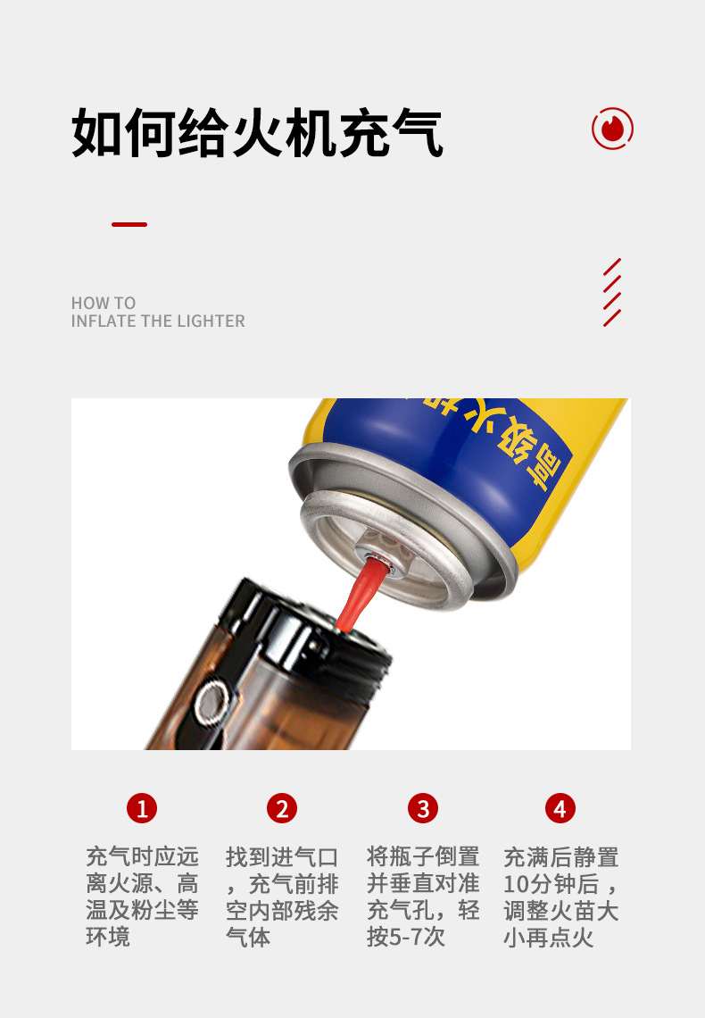 High-purity lighter gas canister, specially designed for cigarette grinders, pure and durable pic 10